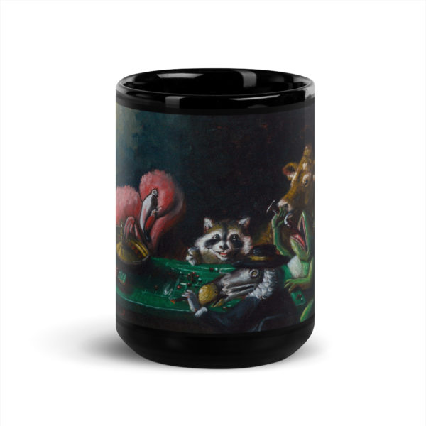 Black Glossy Mug Flamingo Roulette - Image 6