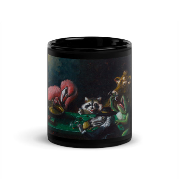 Black Glossy Mug Flamingo Roulette - Image 3