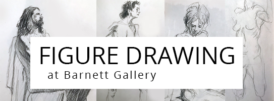 figure drawing banner at barnett gallery in greenville sc