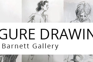 figure drawing banner at barnett gallery in greenville sc