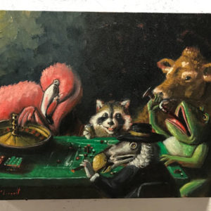 flamingo-roulette-by-joel-barnett-oringinal-signed-artwork-for-sale-art-gallery-greenville-sc-native
