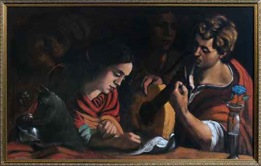 joel-barnett-painting-oil-signed-original-framed-framing-art-artwork-artist-paint-for-sale-artworks-handmade-figure-portrait-abstract-expressionism-song