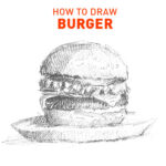 burger drawing easy outline step by step how to draw hamburger sketch sketching mcdonalds king wendys five guys fun cute cool beginner learn realistic vector illustrator pen