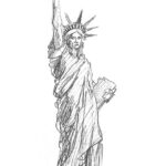 statue of liberty drawing easy step by step how to draw sketch sketching realistic simple quick fast outline statue america fun cute cool fourth of july fireworks american