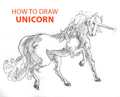 Unicorn drawing easy STEP BY STEP how to draw