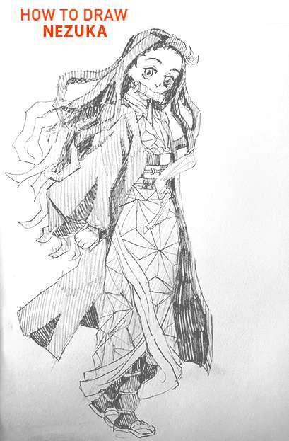 Nezuka drawing easy STEP BY STEP how to draw