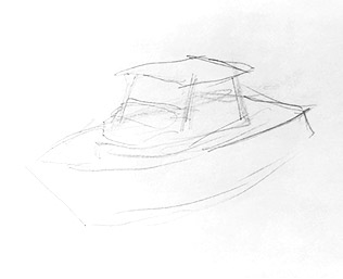 boat drawing-easy-outline