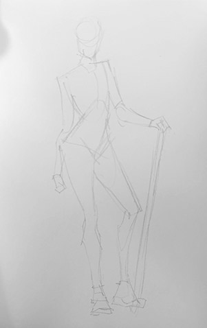 rumi drawing-easy-outline