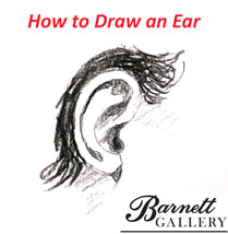 How to draw a realistic ear for painting