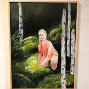 Original signed oil painting by Caroline Wright "soaking"
