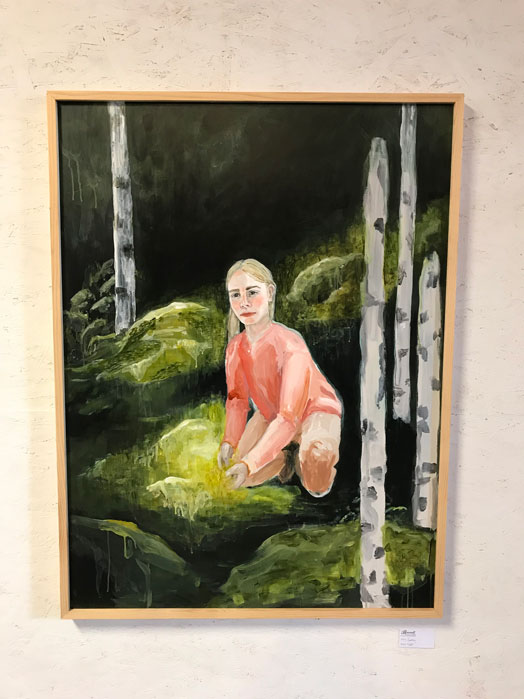 Original signed oil painting by Caroline Wright "soaking"