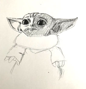 How to Draw Baby Yoda from The Mandalorian (Realistic) - Easy Step by Step  Drawing Tutorial - How to Draw Step by Step Drawing Tutorials