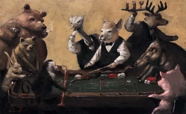 animals-playing-craps-by-joel-barnett-art-artist-painter-painting-oil-greenville-sc-mural-original-artwork-signed-barnett-gallery