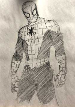 How to Draw SPIDERMAN step by step easy - Barnett Gallery