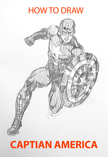 how-to-draw-captain-america-drawing-step-by-step-easy-quick-fast-fun-tutorial-kids-art-comic-comicbook-artist-sketch-superhero-shield-running-sketching-pencil-pen-ink