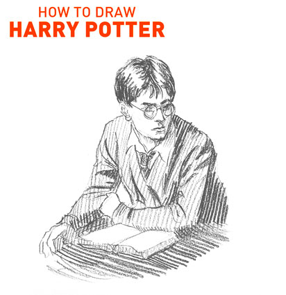 HARRY POTTER drawing easy STEP BY STEP realistic how to draw art tutorial