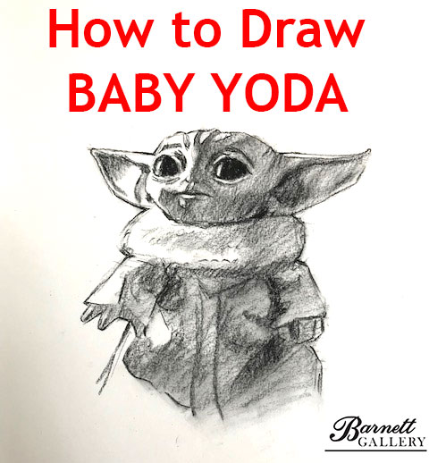 How to Draw Baby Yoda from the Mandalorian - Easy and Cute Drawing Tutorial