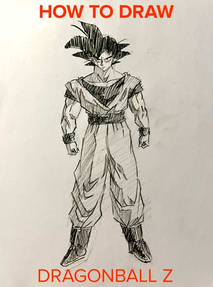 DRAWING GOKU USING COLORED PENCIL WITH STEP BY STEP PROCEDURE — Steemit